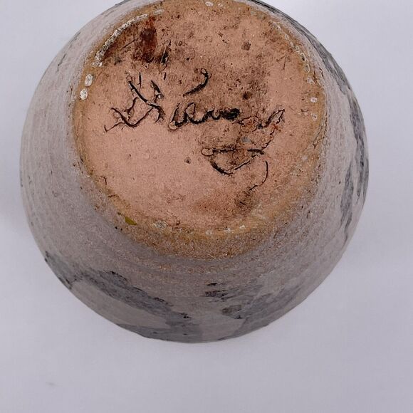 Decorative 6" Ceramic Vase Rough Texture Abstract Design Flower Floral Decor - Picture 7 of 11